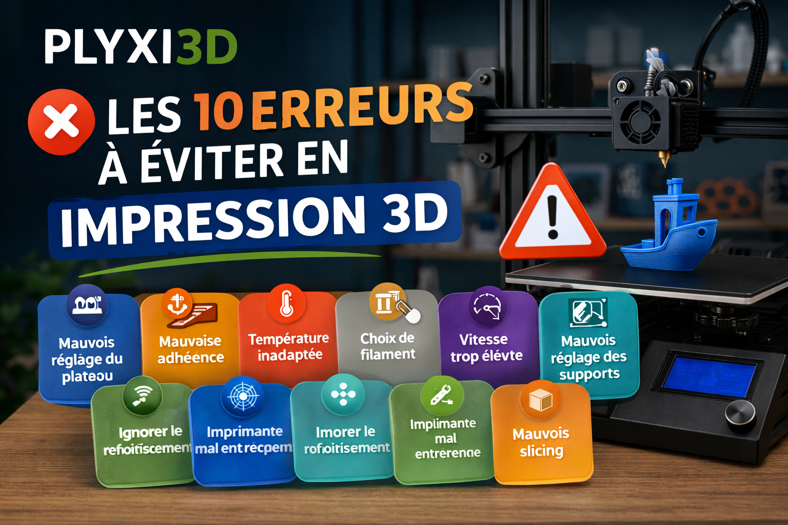 Les 10 erreurs à éviter en impression 3D