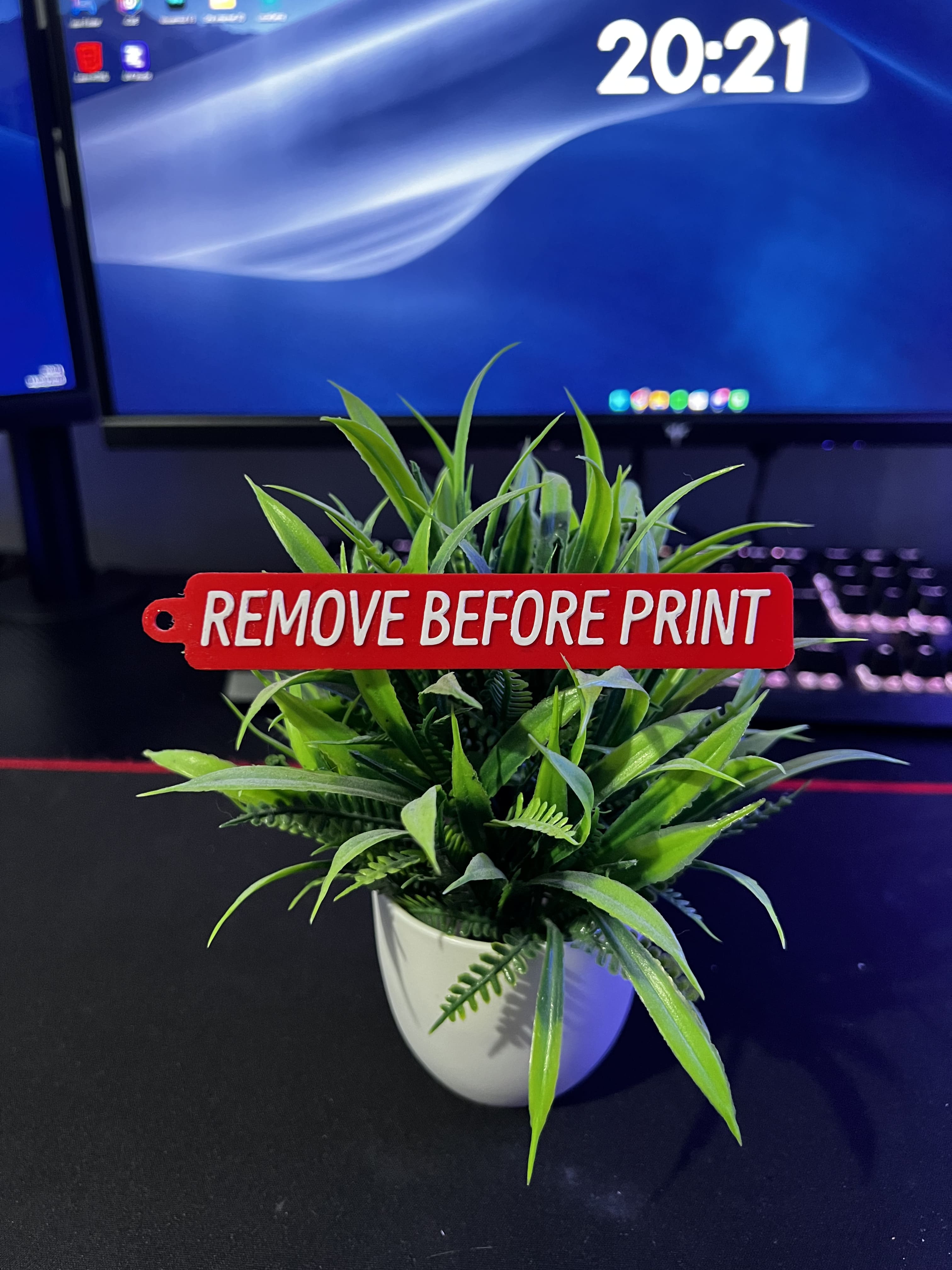 Bandeau “Remove Before Print” personnalisable